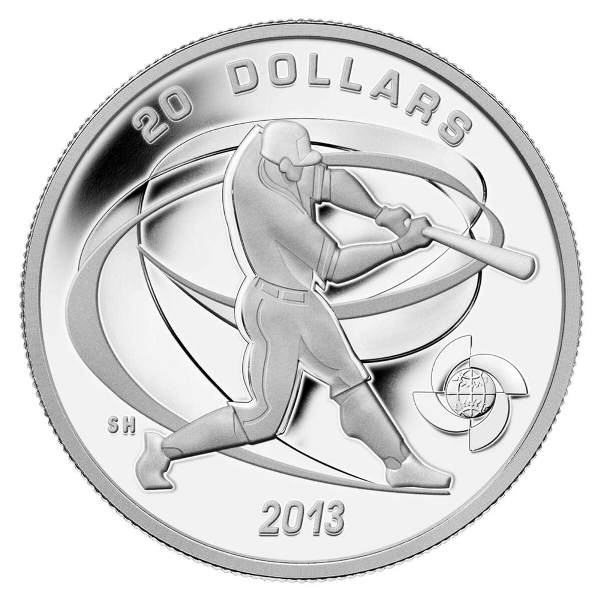 2013 $20 Celebrate Baseball: Hitter - Pure Silver Coin Default Title