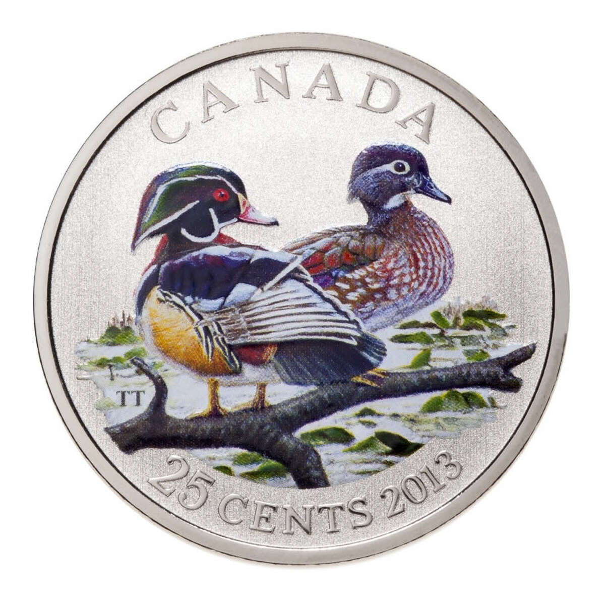 2013 25c Ducks of Canada: Wood Duck - Coloured Coin Default Title