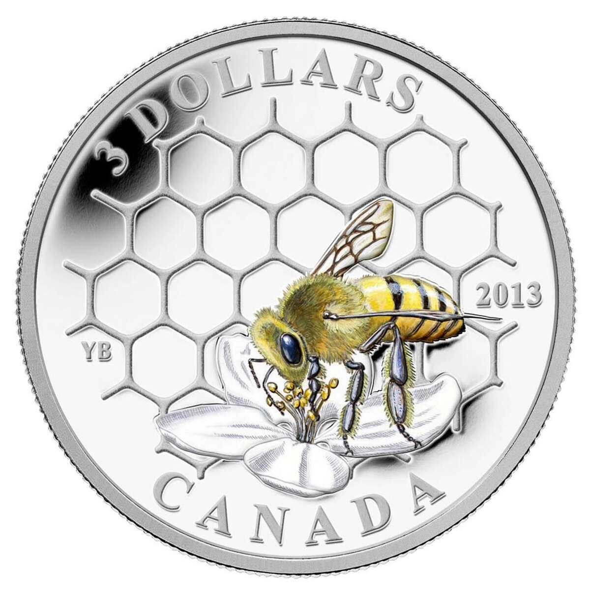 2013 $3 Animal Architects: Bee & Hive - Pure Silver Coin Default Title