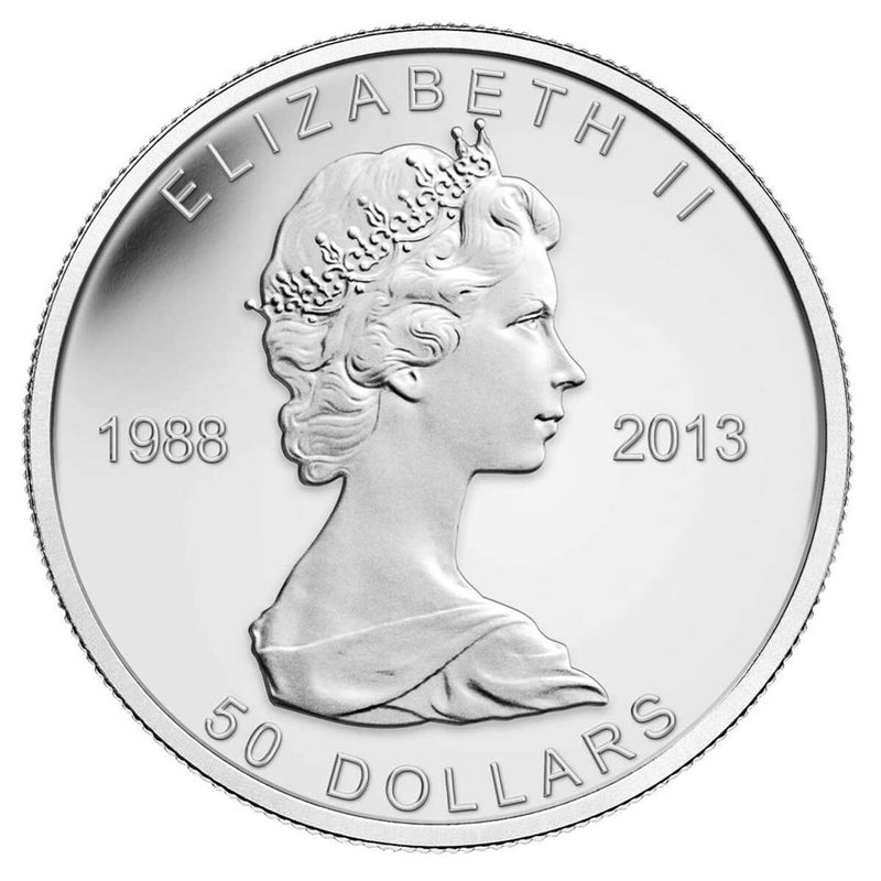 2013 $50 The Silver Maple Leaf Coin, 25th Anniversary - Pure Silver Coin Default Title