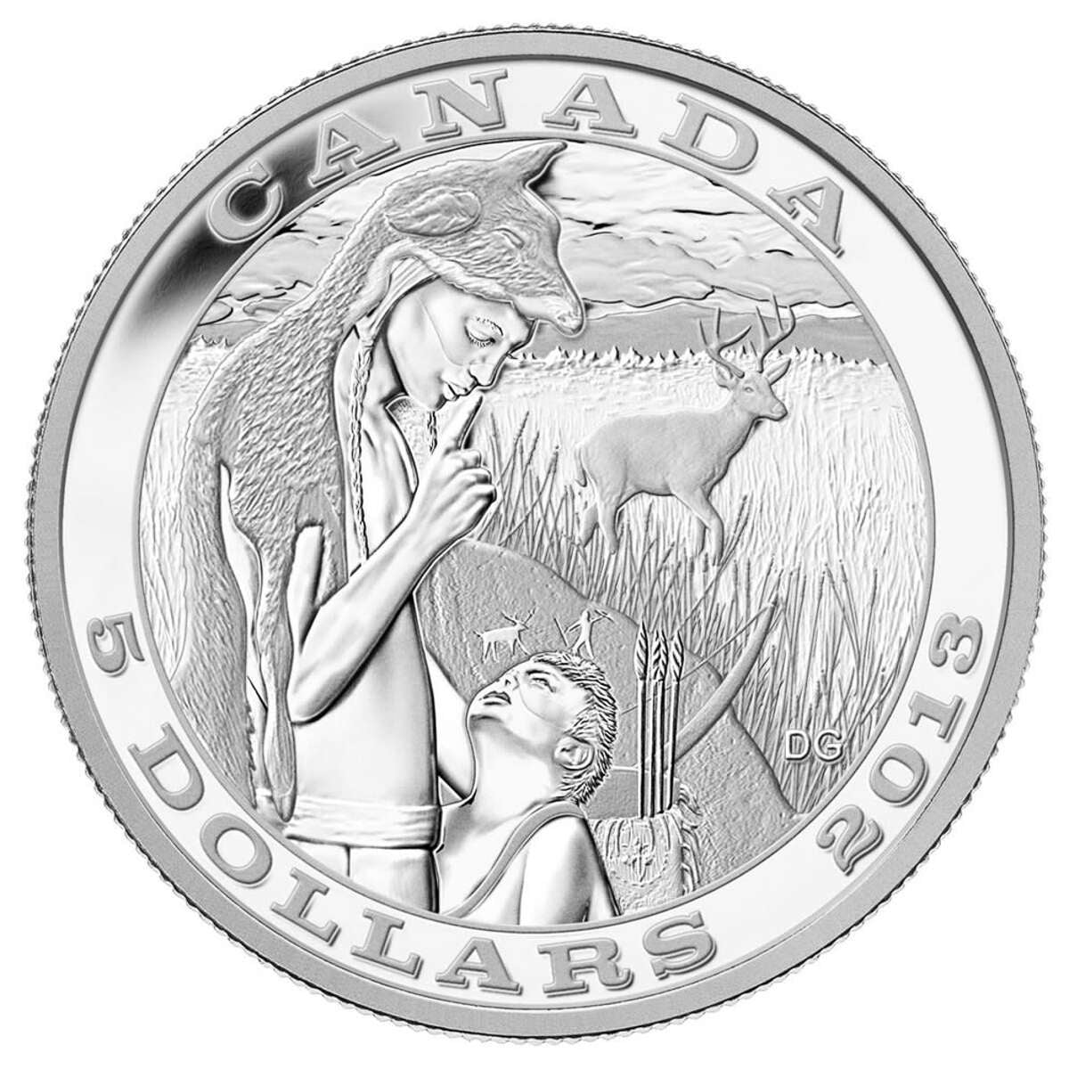 2013 $5 Tradition of Hunting: The Deer - Pure Silver Coin Default Title