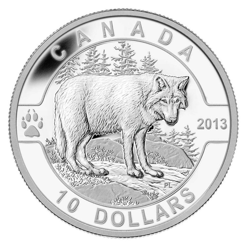 2013 $10 O Canada: The Wolf - Pure Silver Coin Default Title