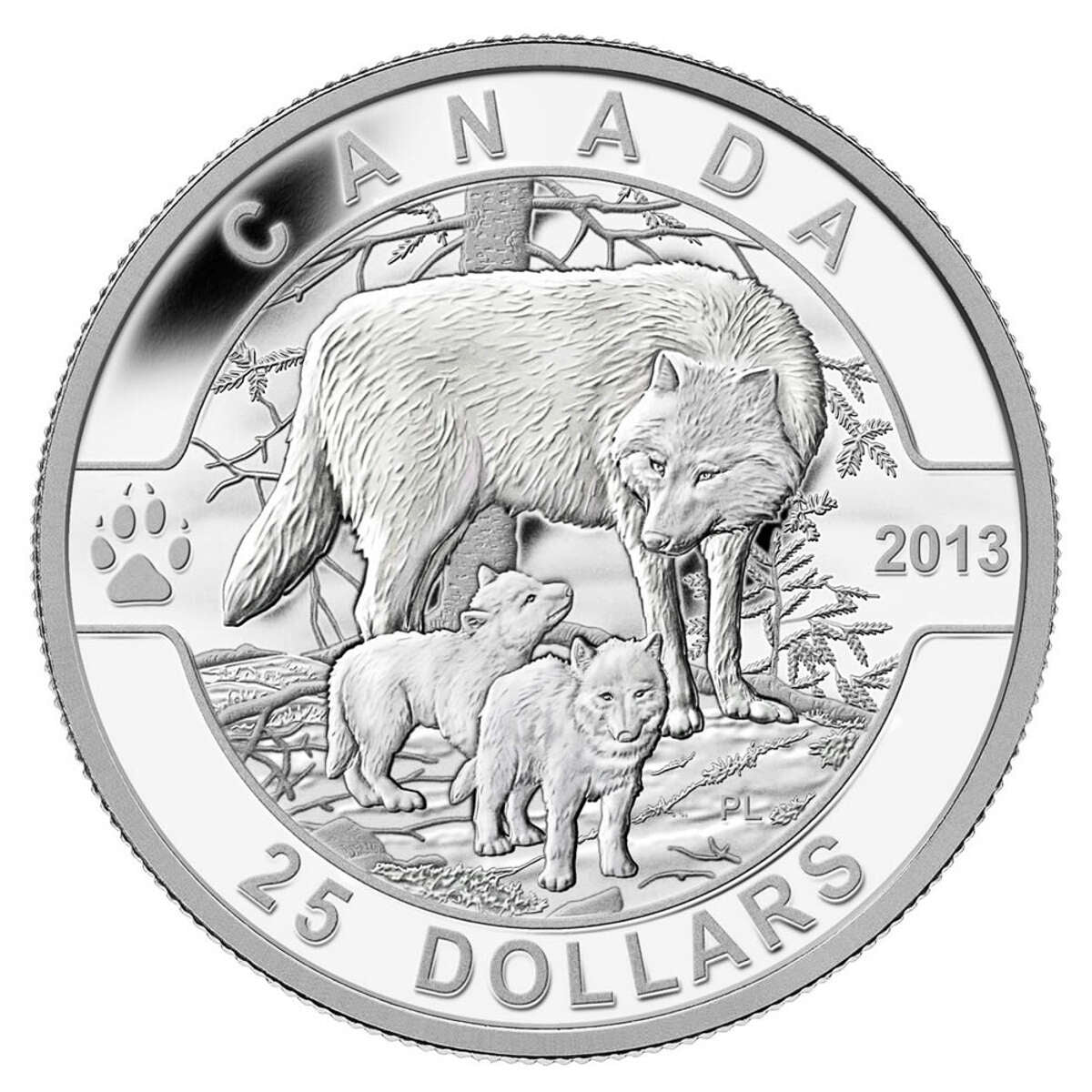 2013 $25 O Canada: The Wolf - Pure Silver Coin Default Title