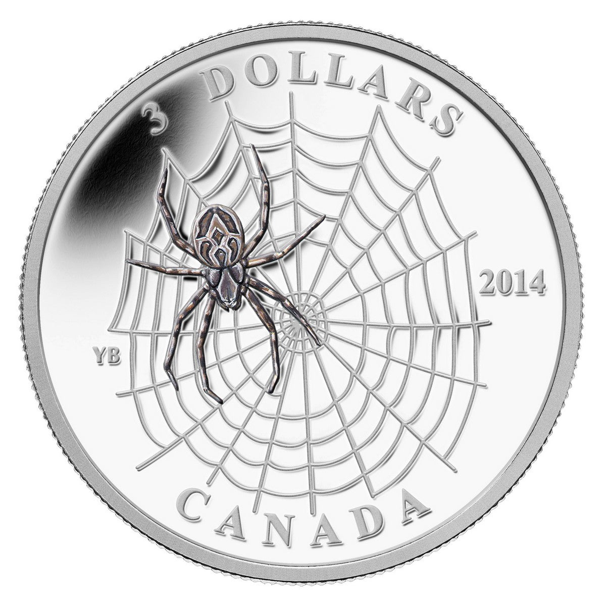 2014 $3 Animal Architects: Spider Web - Pure Silver Coin