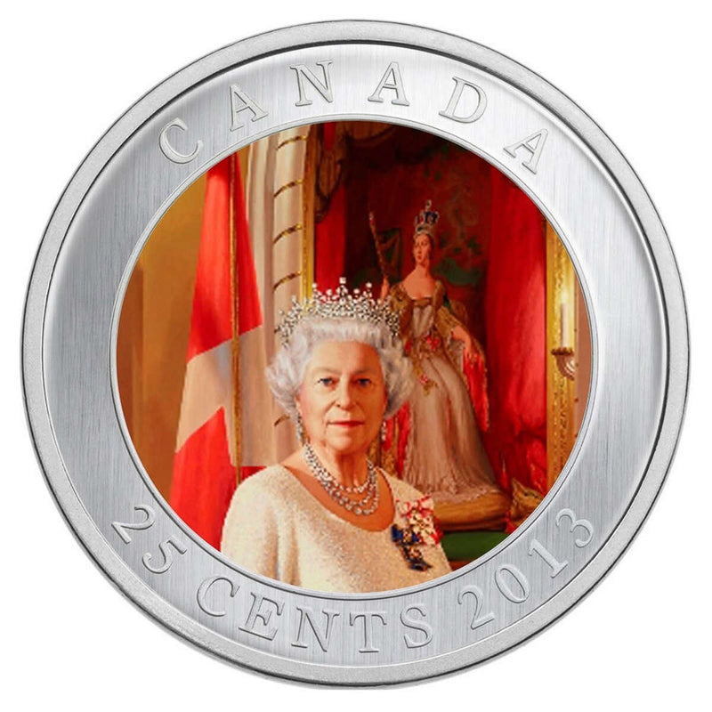 2013 25c Her Majesty Queen Elizabeth II Coronation - Coloured Coin Default Title