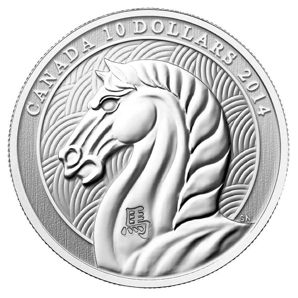 2014 $10 Year of the Horse - Pure Silver Coin