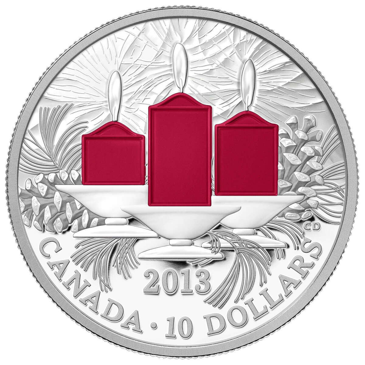 2013 $10 Holiday Candles - Pure Silver Coin Default Title