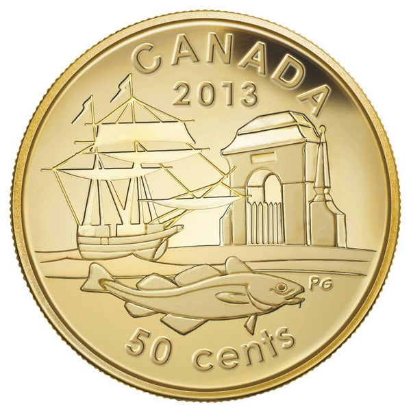 2013 50c Louisbourg, 300th Anniversary - Pure Gold Coin Default Title