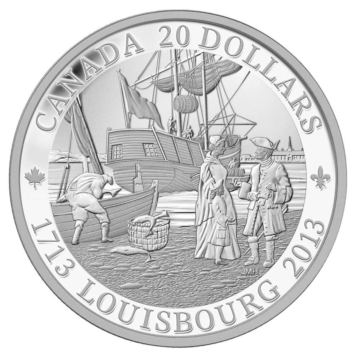 2013 $20 Louisbourg, 300th Anniversary - Pure Silver Coin Default Title