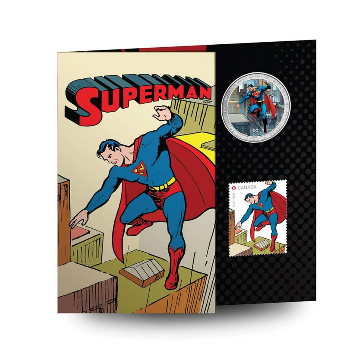 2013 50c 75th Anniversary of Superman&trade;: Then and Now - Coin and Stamp Set Default Title