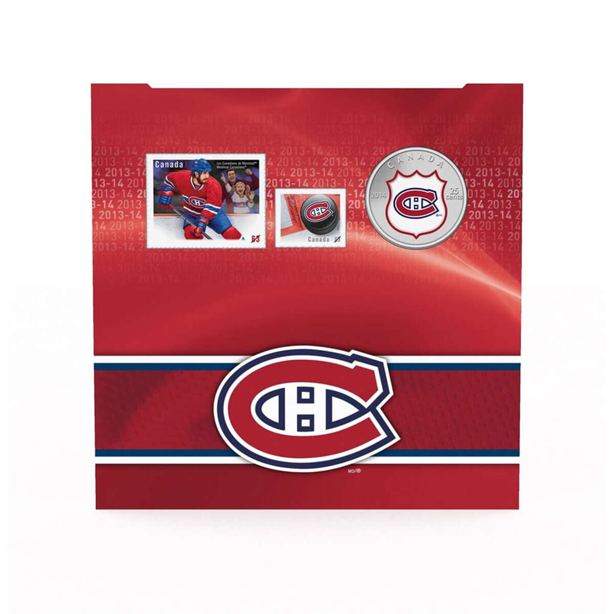 2014 25c Montreal Canadiens - NHL Coin and Stamp Gift Set Default Title