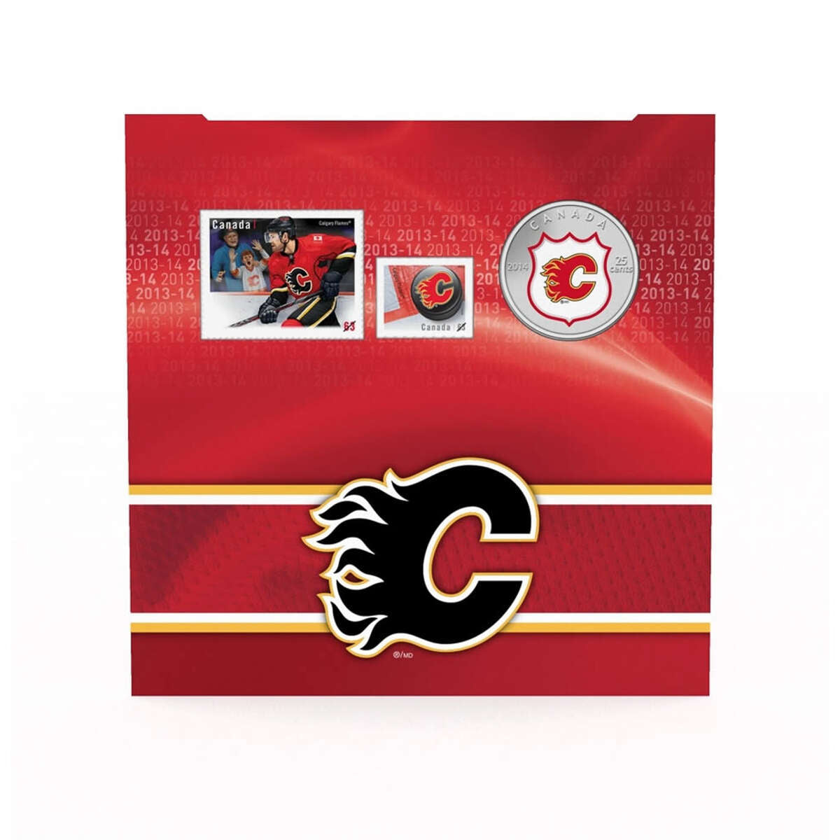 2014 25c Calgary Flames - NHL Coin and Stamp Gift Set Default Title