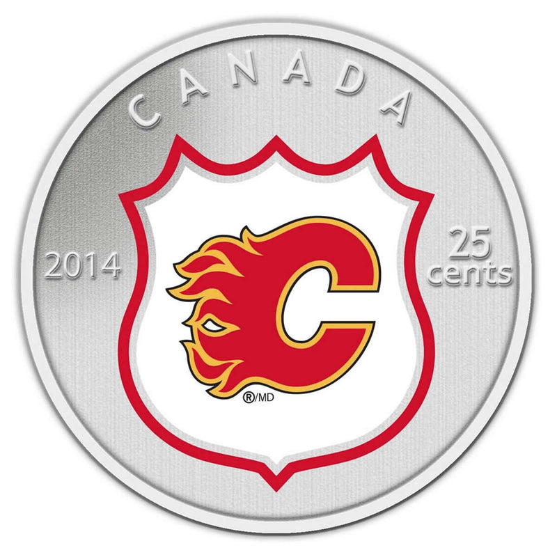 2014 25c Calgary Flames - NHL Coin and Stamp Gift Set Default Title