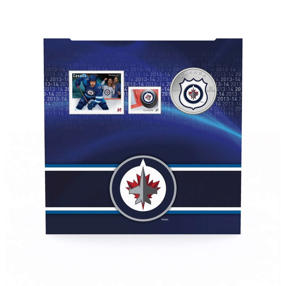 2014 25c Winnipeg Jets - NHL Coin and Stamp Gift Set Default Title