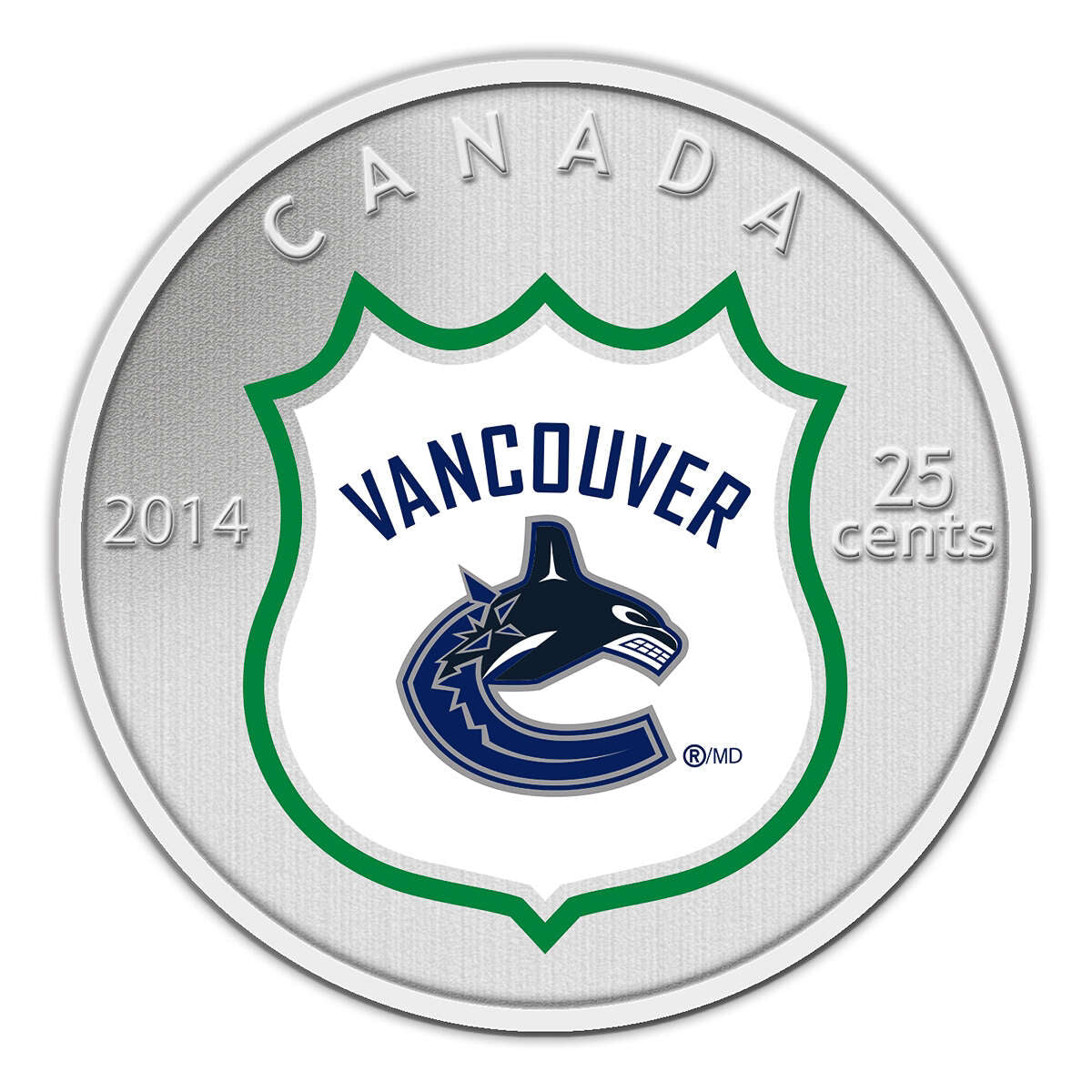 2014 25c Vancouver Canucks - NHL Coin and Stamp Gift Set Default Title