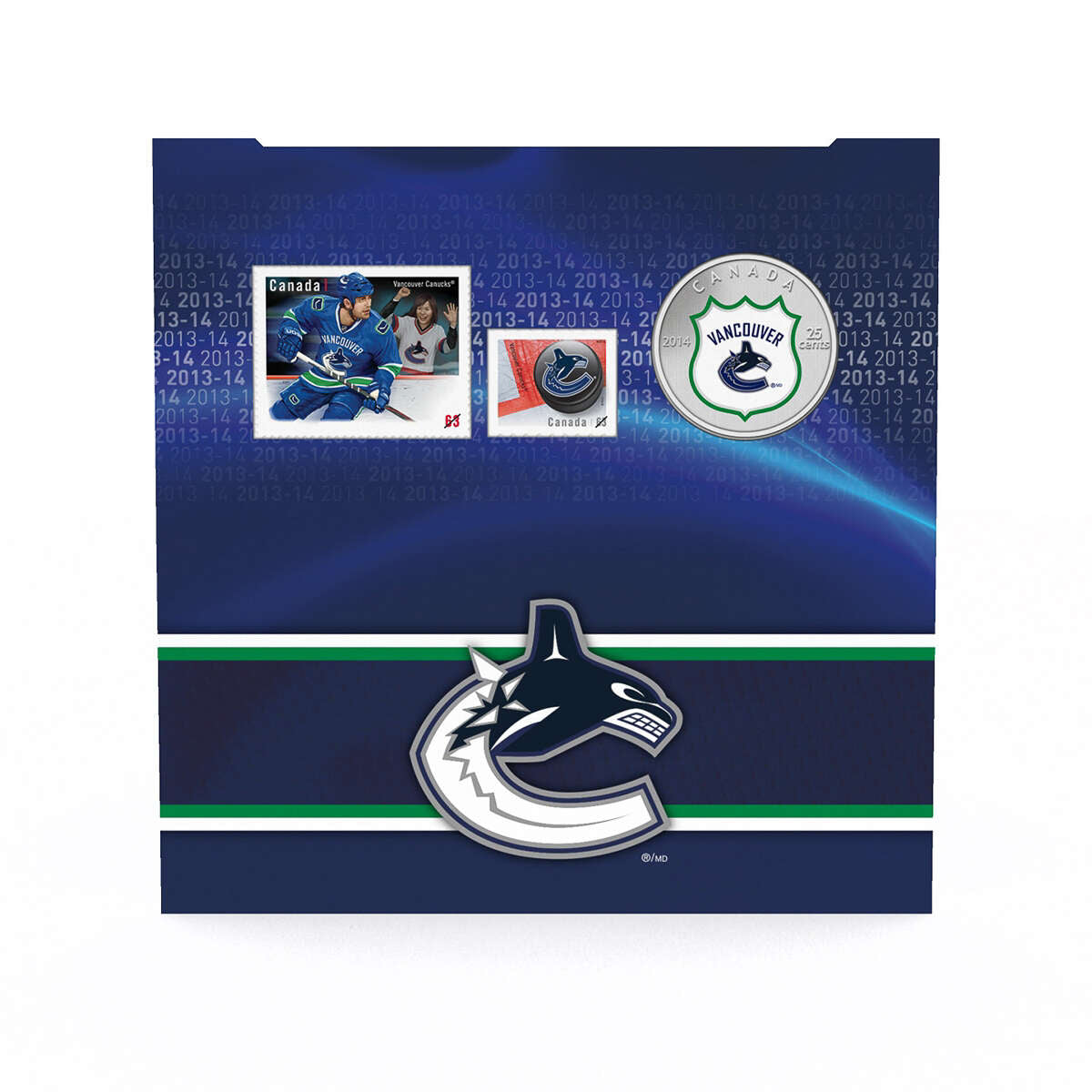 2014 25c Vancouver Canucks - NHL Coin and Stamp Gift Set Default Title