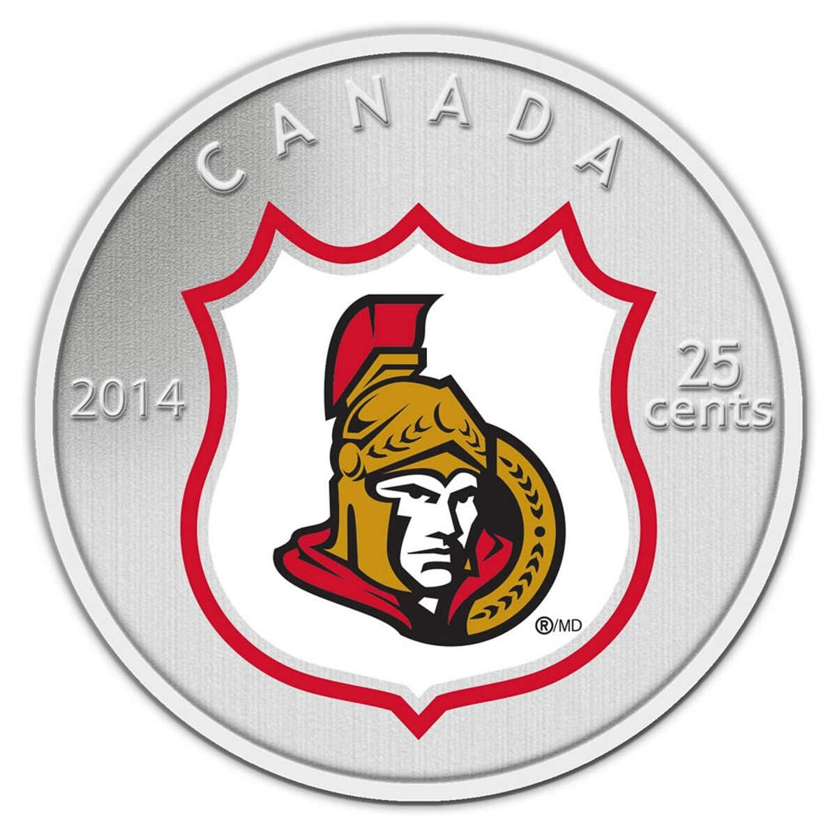 2014 25c Ottawa Senators - NHL Coin and Stamp Gift Set Default Title