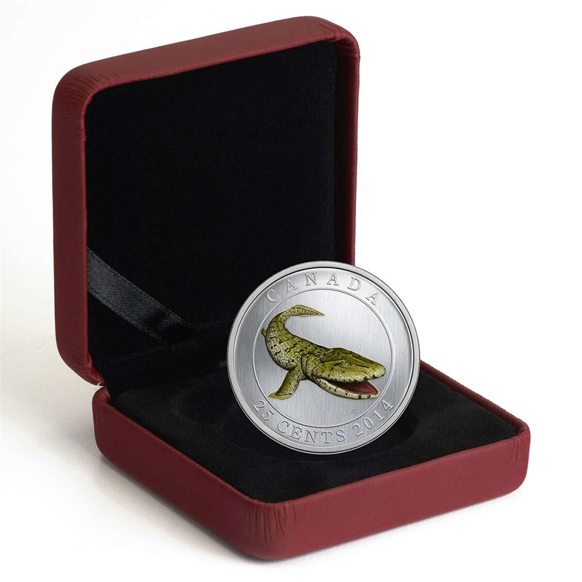 2014 25c Prehistoric Creatures: Tiktaalik - Glow-in-the-Dark Coloured Coin Default Title