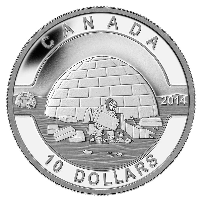 2014 $10 O Canada: The Igloo - Pure Silver Coin Default Title