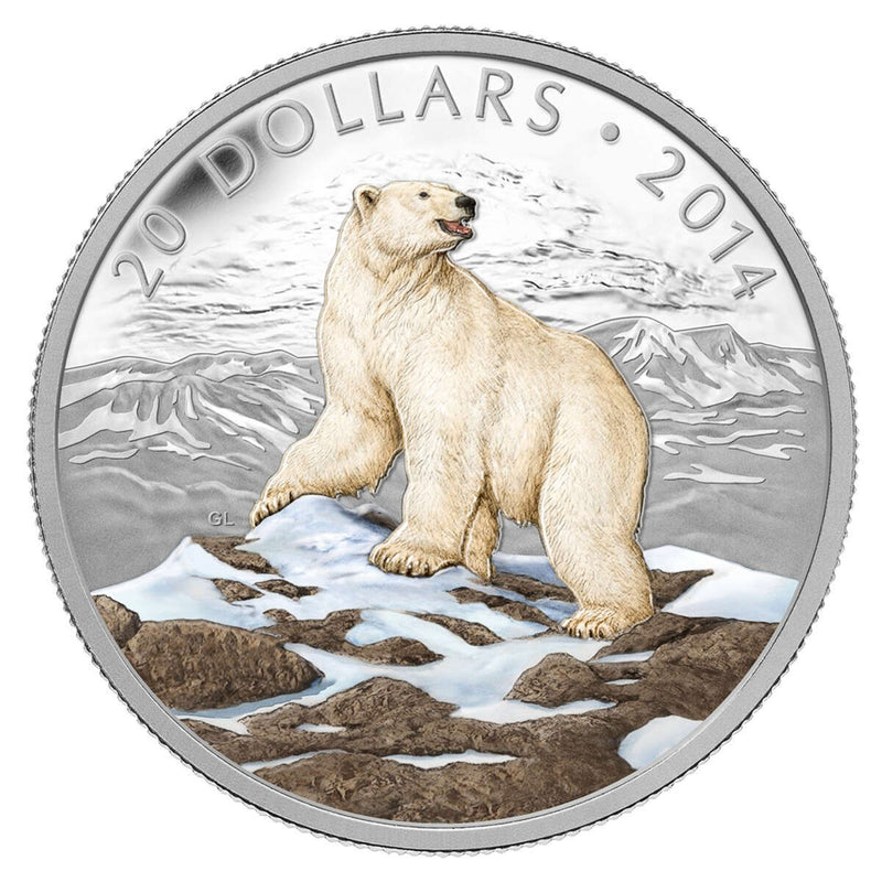 2014 $20 Iconic Polar Bear - Pure Silver Coin Default Title