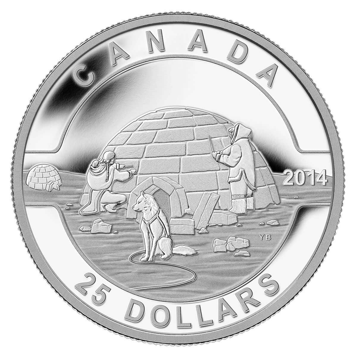 2014 $25 O Canada: The Igloo - Pure Silver Coin Default Title