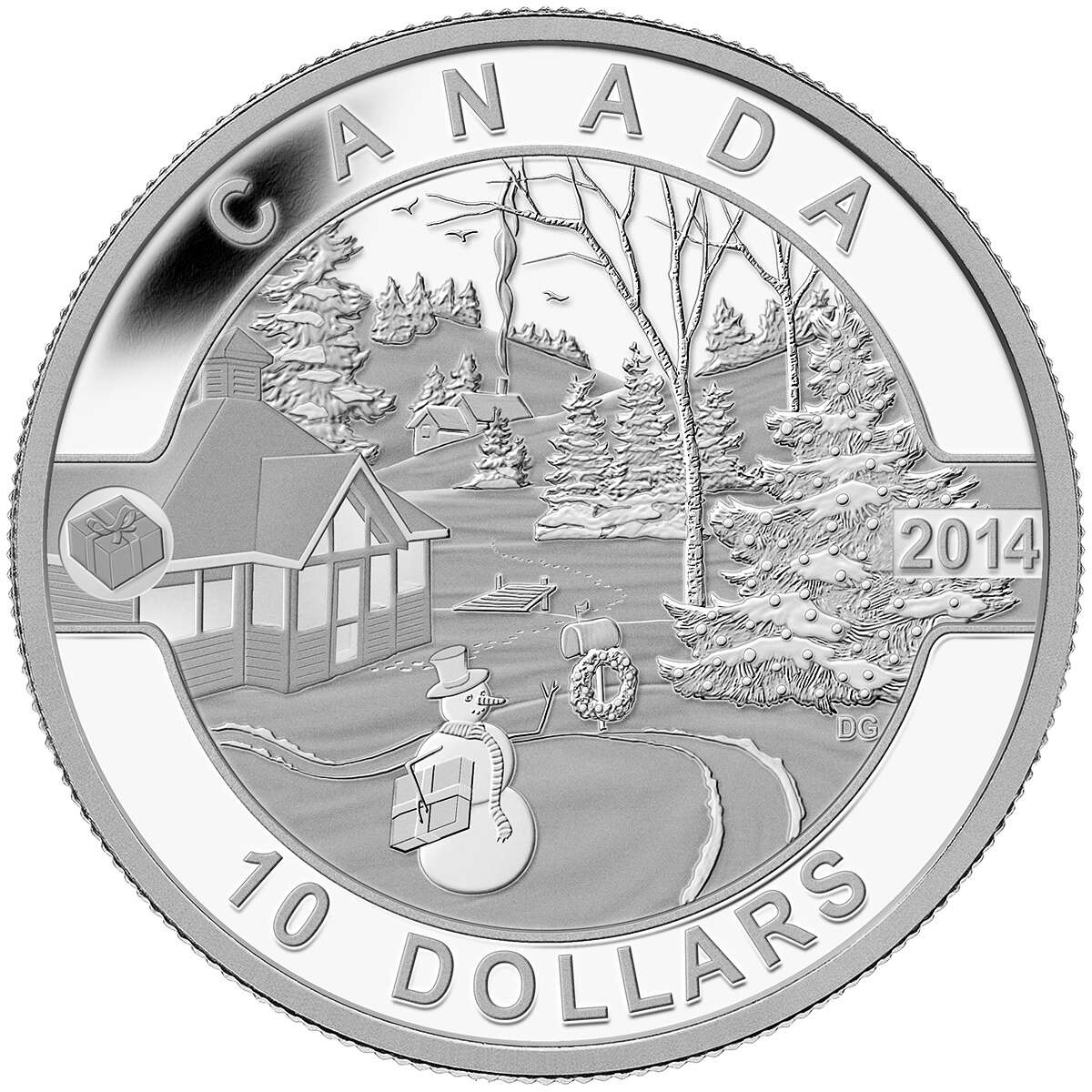 2014 $10 O Canada: Canadian Holiday Scene - Pure Silver Coin Default Title