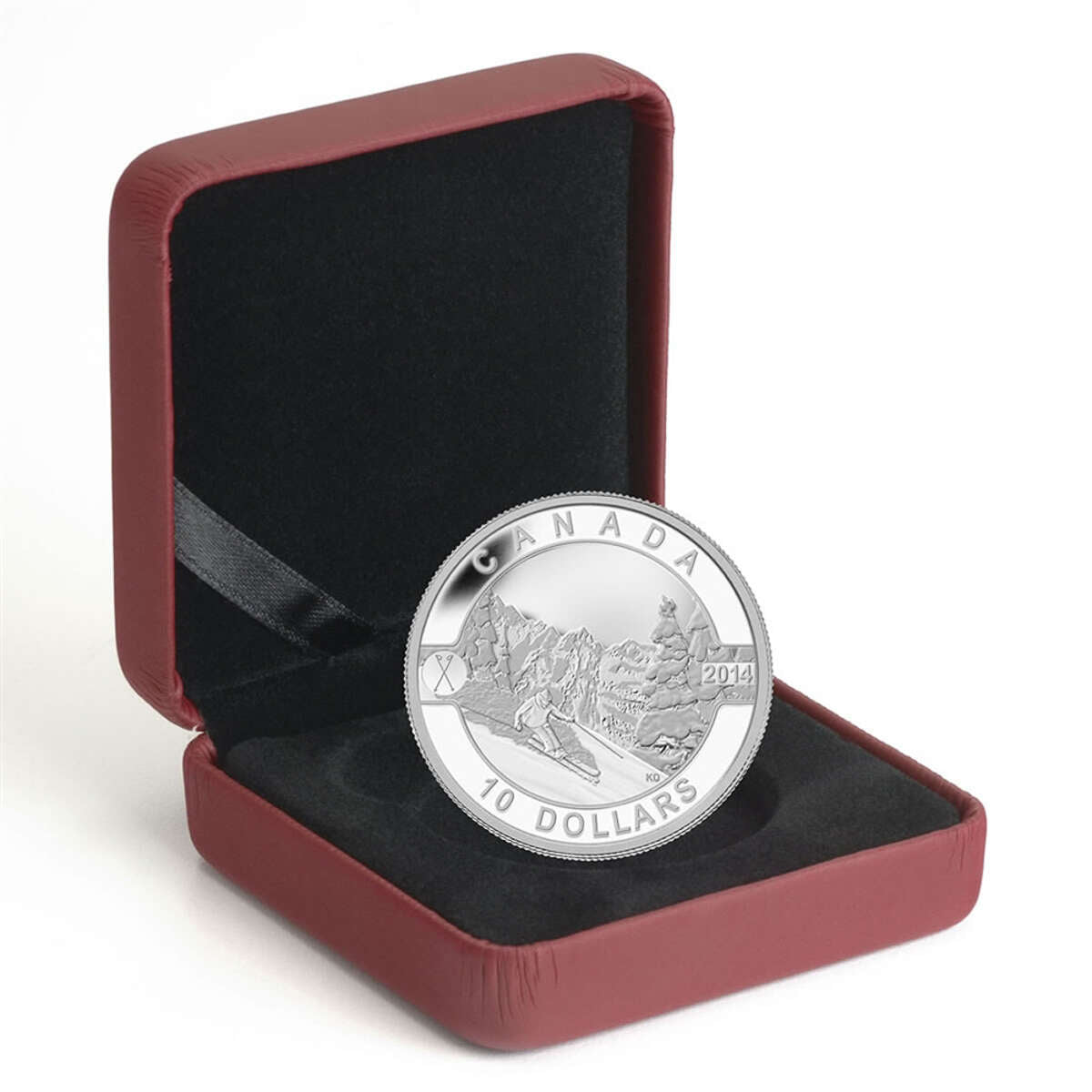 2014 $10 O Canada: Skiing Canada's Slopes - Pure Silver Coin