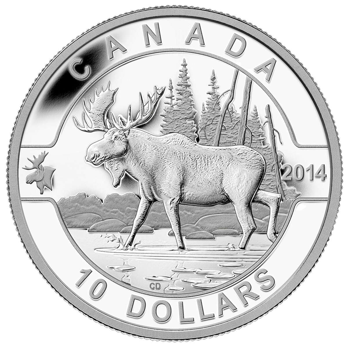 2014 $10 O Canada: Moose - Pure Silver Coin Default Title