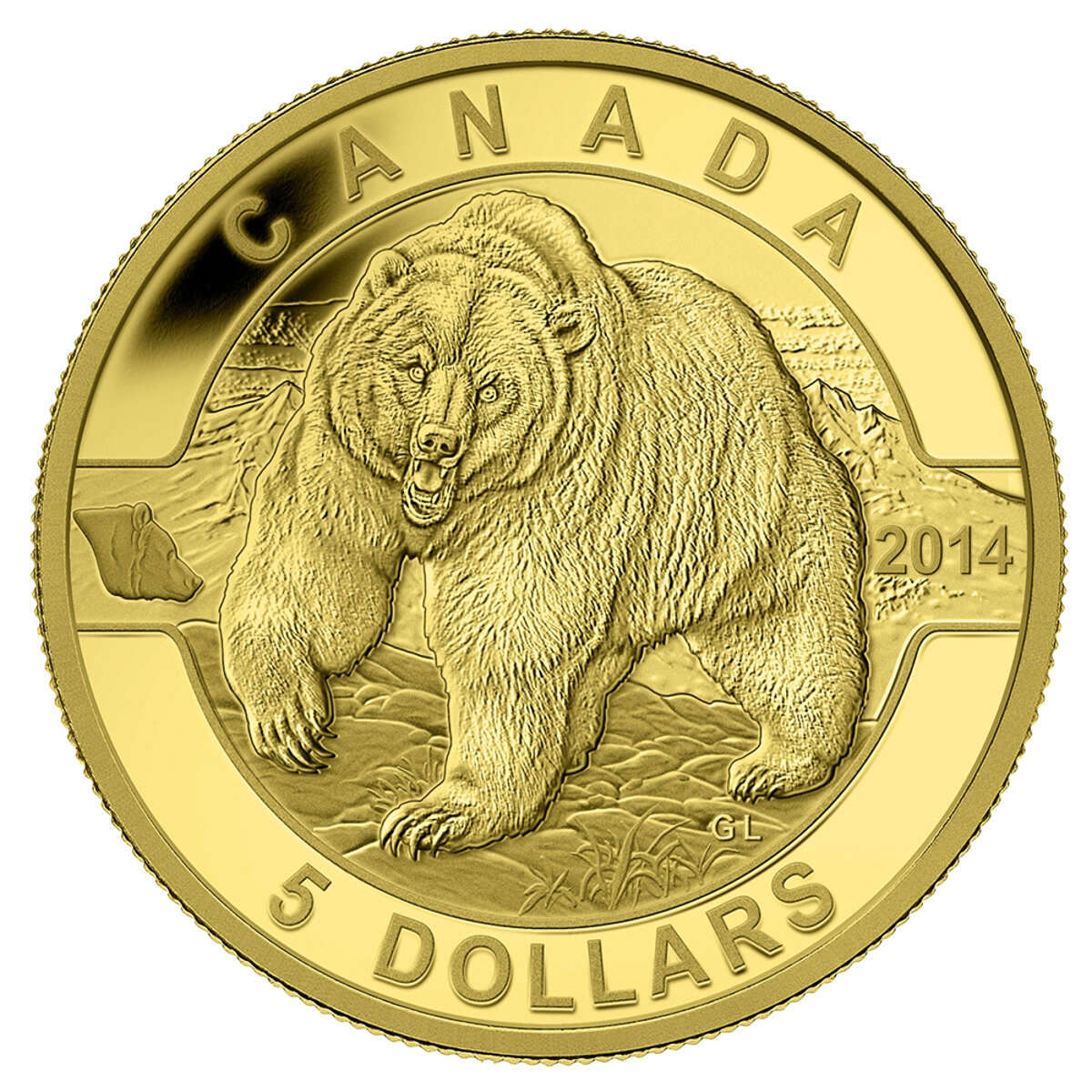 2014 $5 O Canada: Grizzly Bear - Pure Gold Coin Default Title