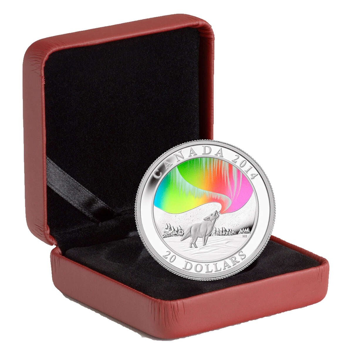 2014 $20 A Story Of The Northern Lights: Howling Wolf - Pure Silver Coin Default Title