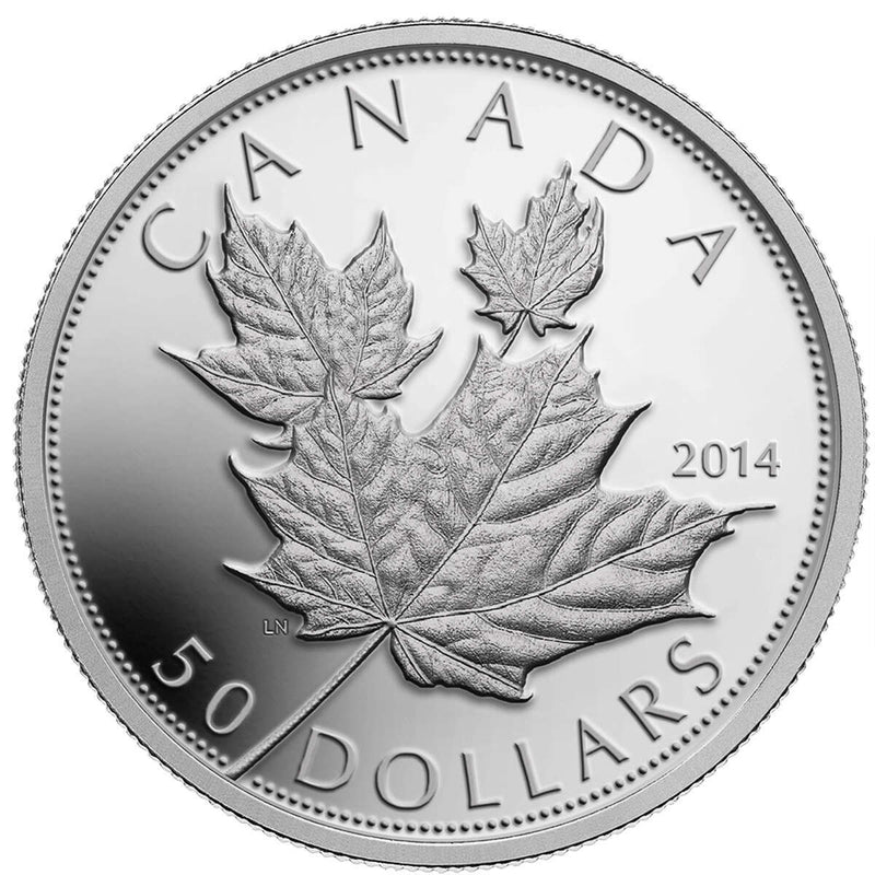 2014 $50 Maple Leaves - Pure Silver Coin Default Title