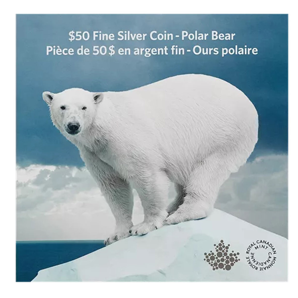 2014 $50 for $50 Iconic Polar Bear - Pure Silver Coin