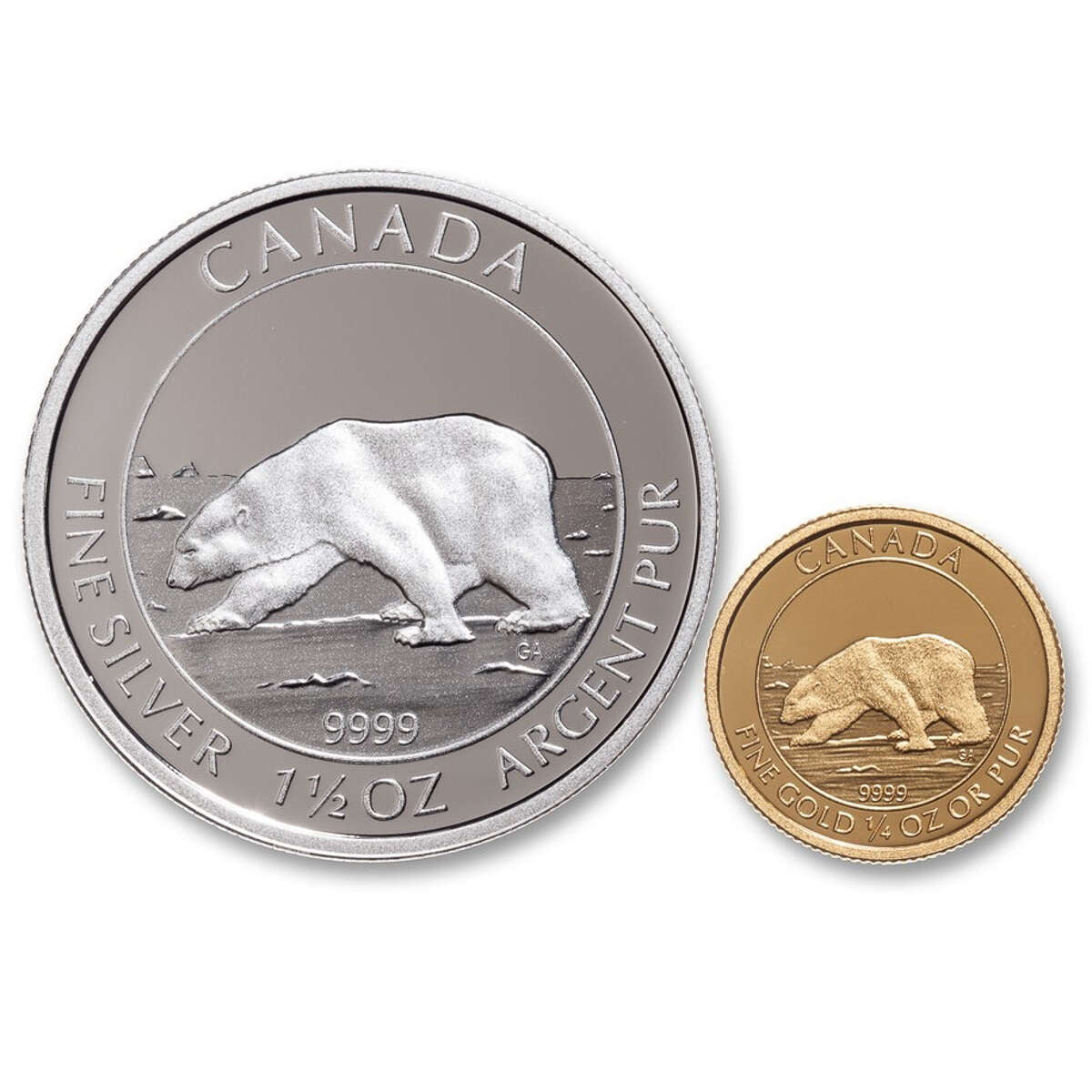 2013 Polar Bear - Pure Gold and Silver 2-Coin Set Default Title