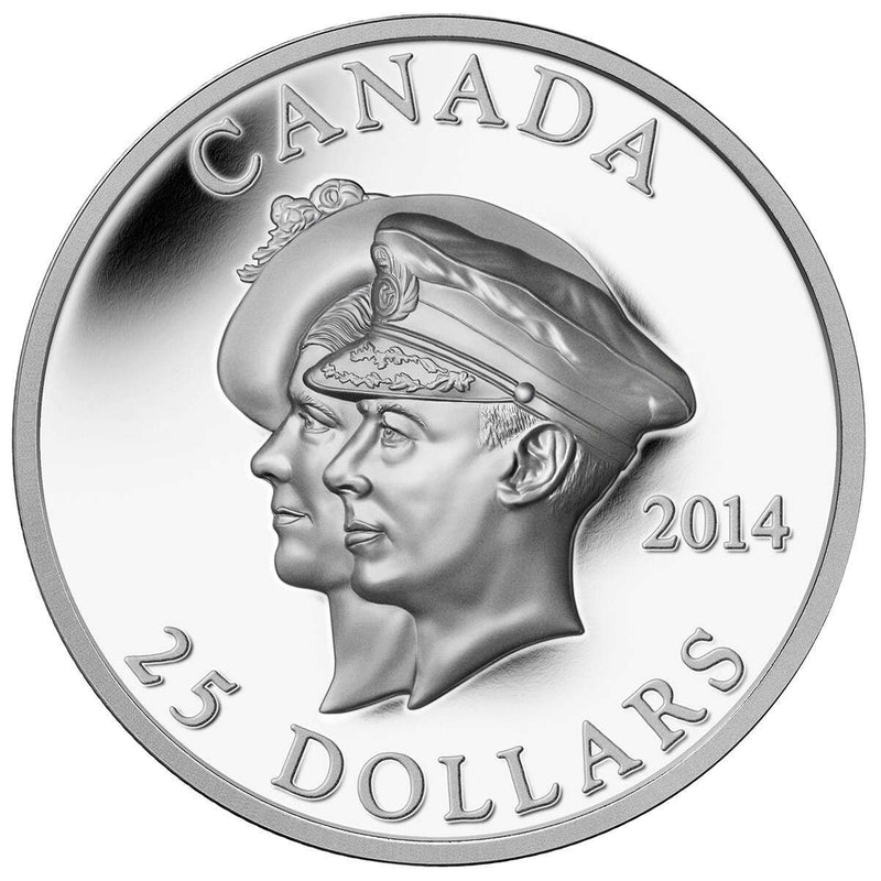 2014 $25 The First Royal Visit, 75th Anniversary - Pure Silver Coin Default Title