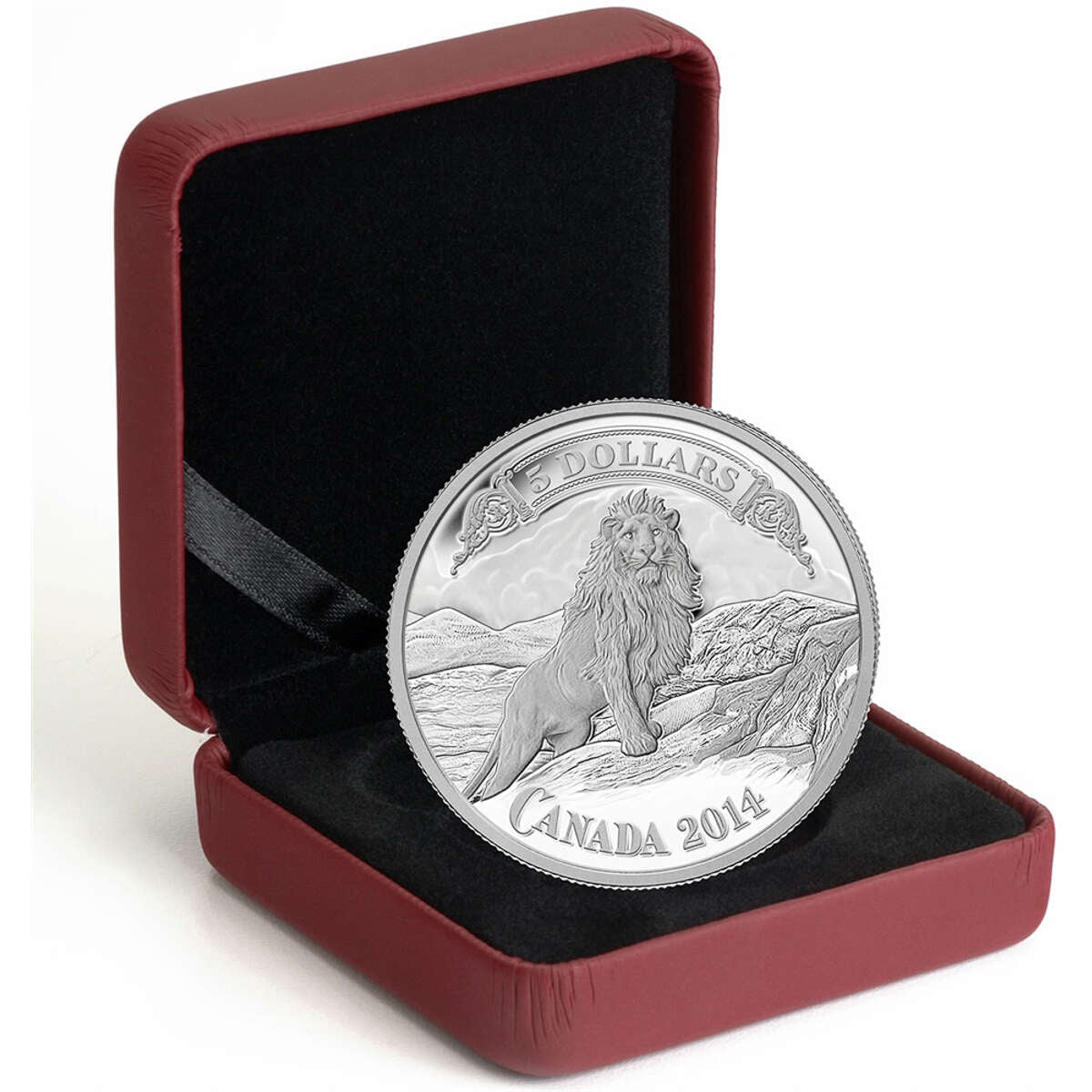 2014 $5 Bank Note Series: Lion on the Mountain - Pure Silver Coin Default Title