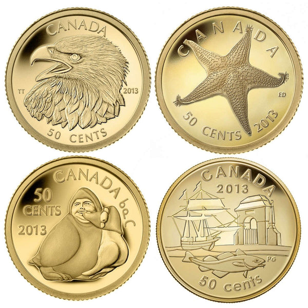 2013 50c 1/25th oz. Pure Gold 4-Coin Set Default Title