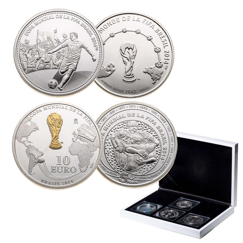 2014 FIFA World Cup Brazil Official Sterling Silver Coin Set Default Title