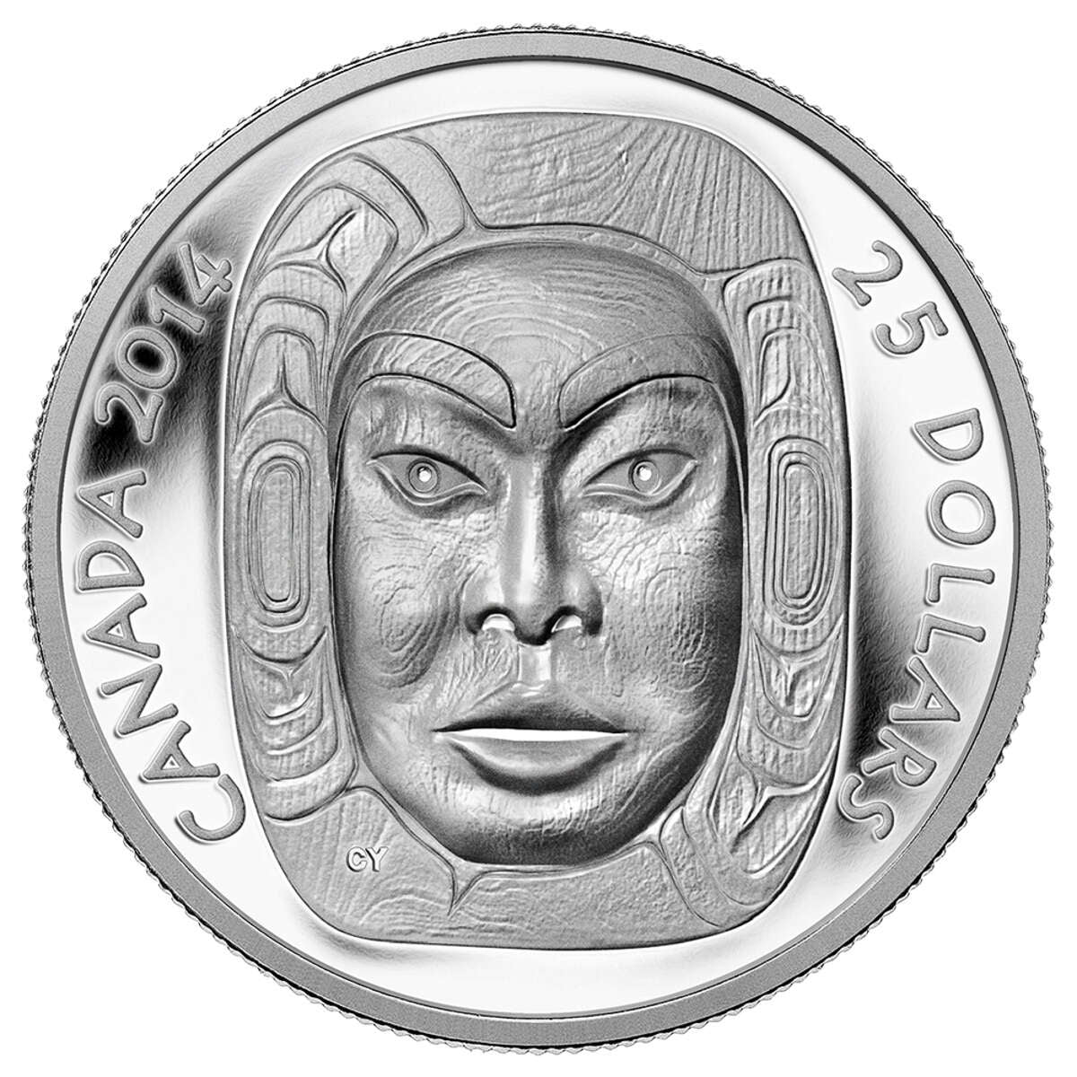 2014 $25 Matriarch Moon Mask - Pure Silver Coin Default Title