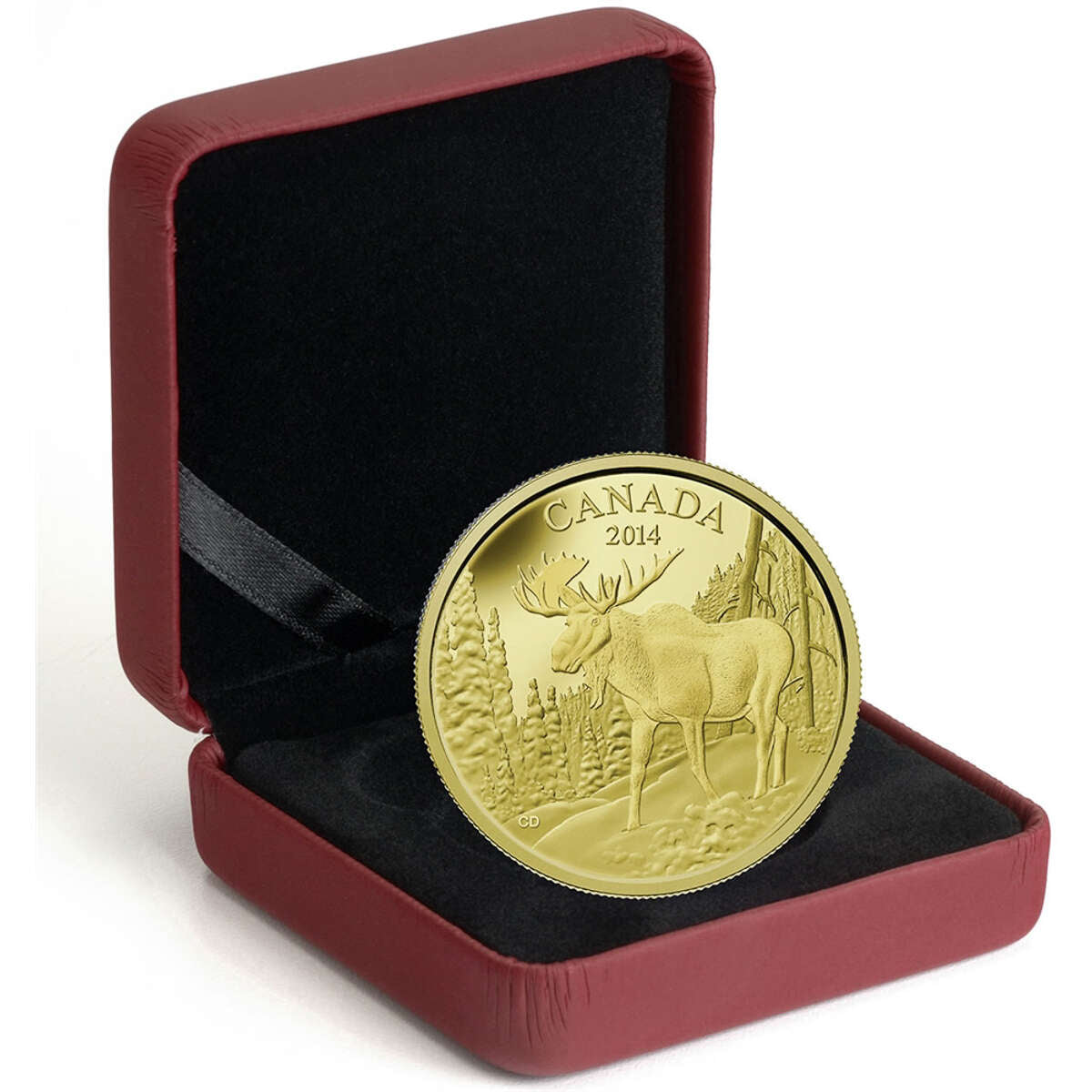 2014 $350 The Majestic Moose - Pure Gold Coin