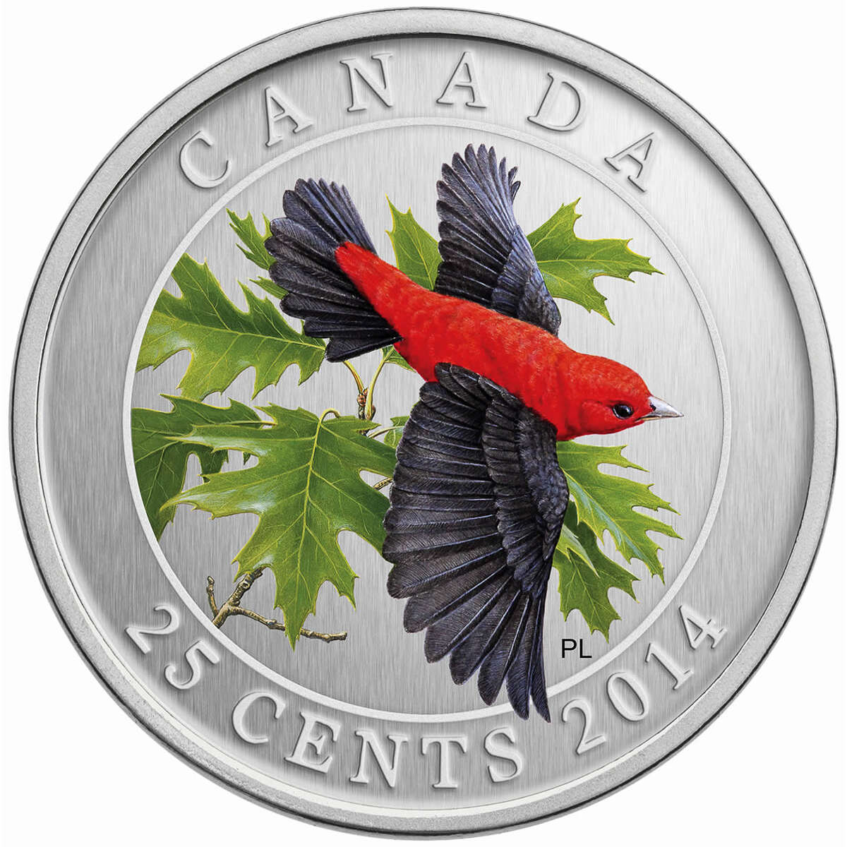 2014 25c Scarlet Tanager - Coloured Coin Default Title