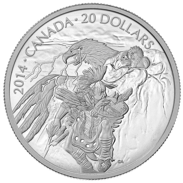 2014 $20 Nanaboozhoo and the Thunderbird's Nest - Pure Silver Coin