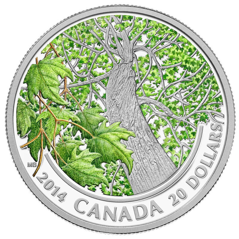 2014 $20 Maple Canopy: Spring Splendour - Pure Silver Coin Default Title