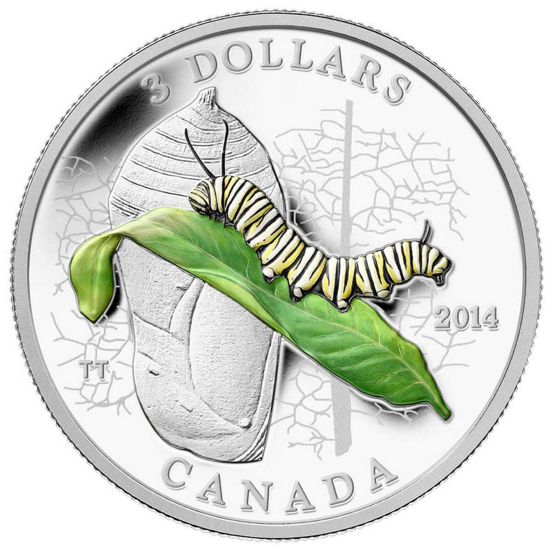 2014 $3 Animal Architects: Caterpillar and Chrysalis - Pure Silver Coin Default Title
