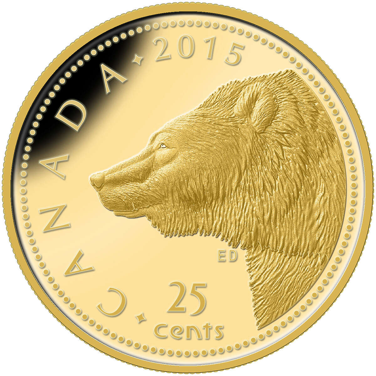 2015 25c Grizzly Bear - Pure Gold Coin Default Title