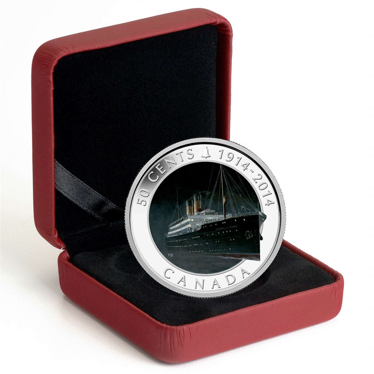 2014 50c Lost Ships in Canadian Waters: R.M.S. Empress of Ireland - Coloured Coin Default Title