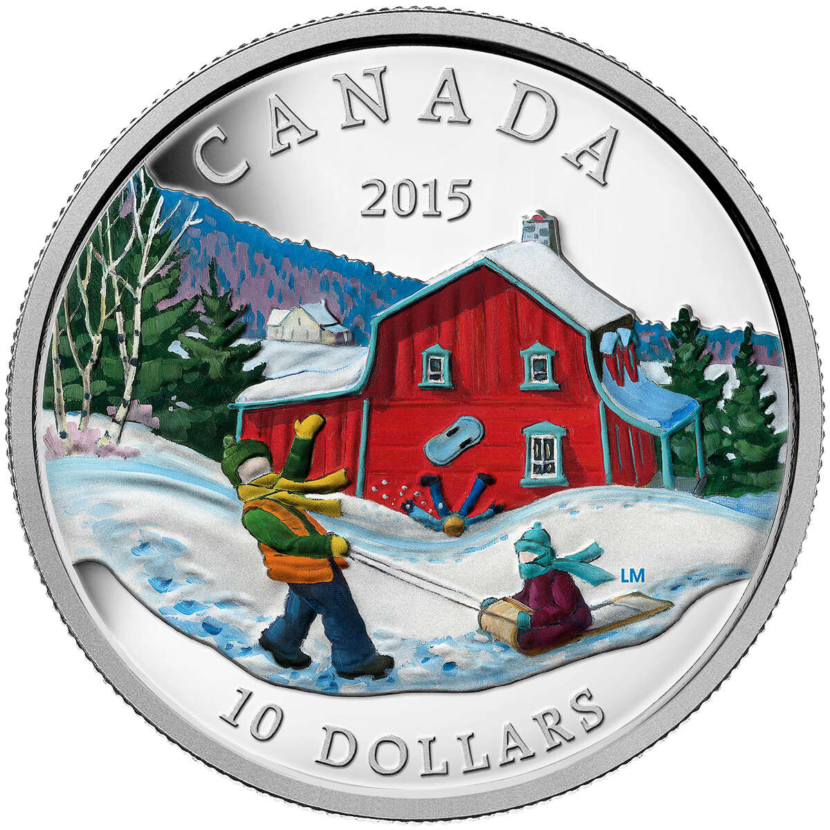 2015 $10 Winter Scene - Pure Silver Coin Default Title