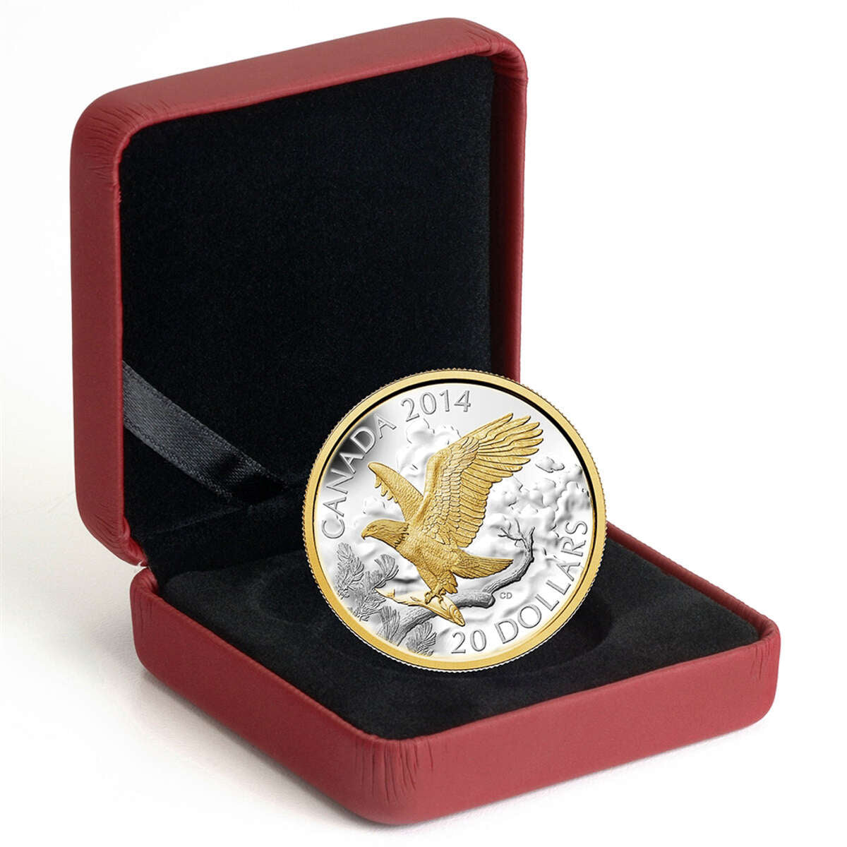 2014 $20 Perched Bald Eagle - Pure Silver Coin