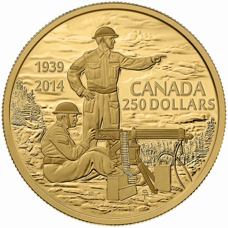 2014 $250 Declaration of the Second World War, 75th Anniversary - Pure Gold Coin Default Title
