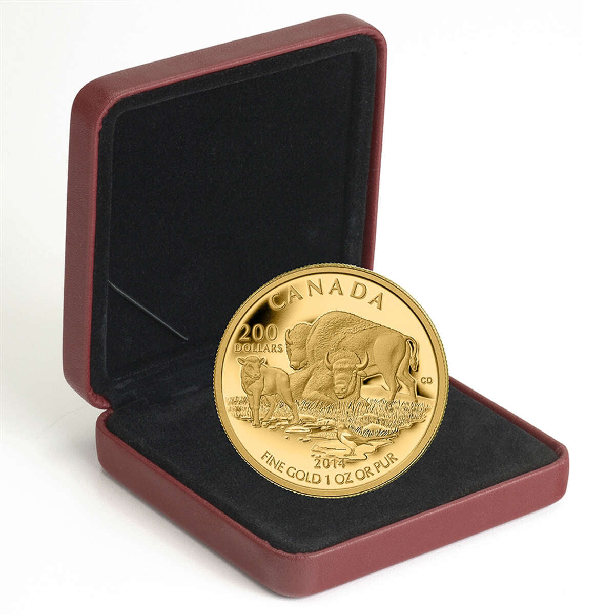 2014 $200 The Bison: At Home on The Plains - Pure Gold Coin Default Title