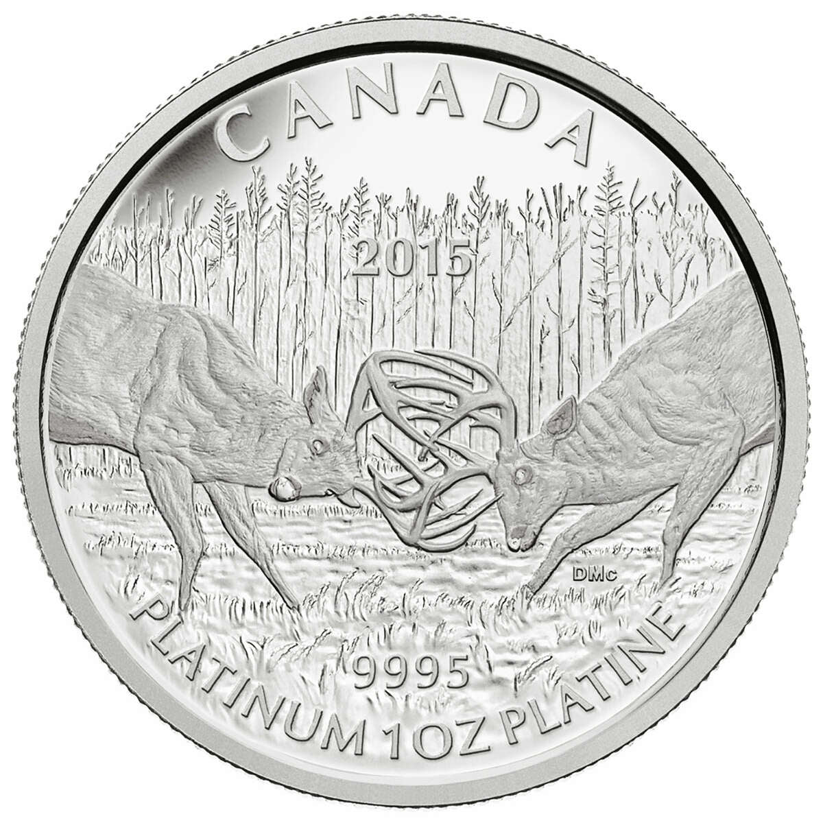 2015 $300 The White-tailed Deer: The Battle - Pure Platinum Coin Default Title